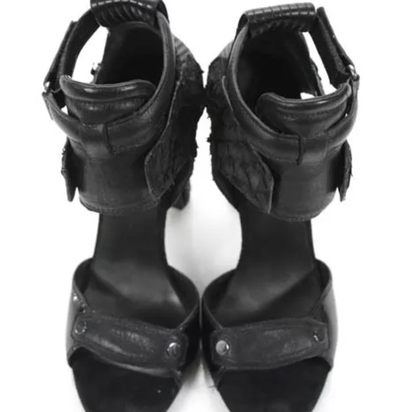 Alexander Wang Snakeskin Leather Sporty Heels - Picture 3 of 6